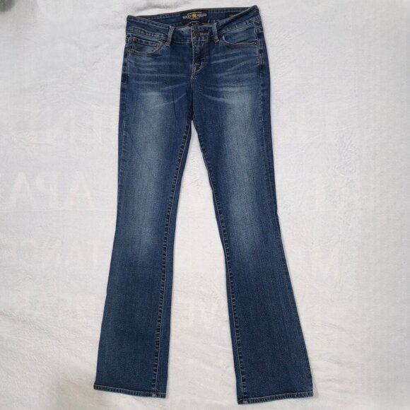 Lucky Brand ✦ Lolita Bootcut Jeans ✦ Mid-Rise Stretch Denim Blue Sz 2/26 EUC - Picture 2 of 8